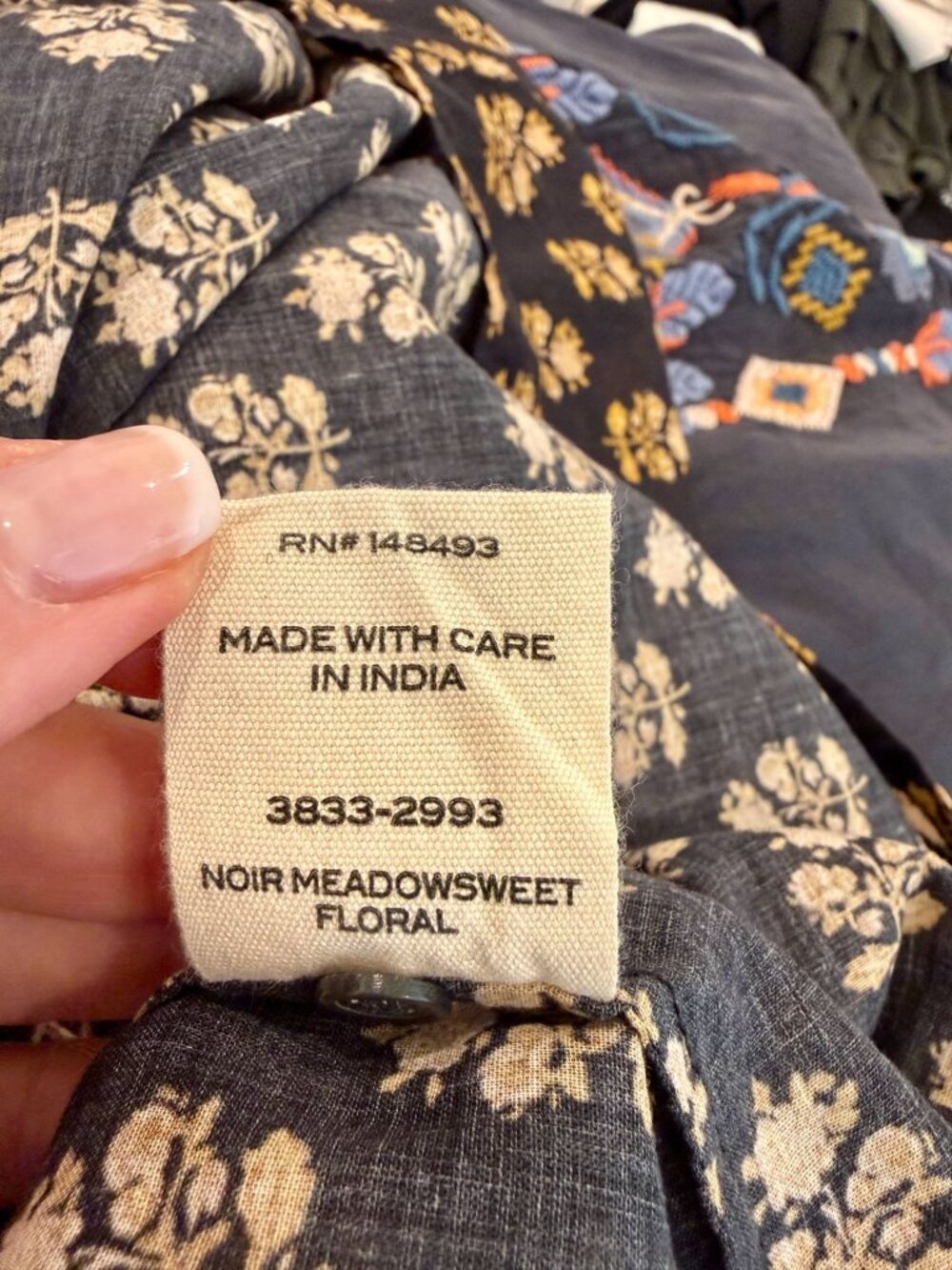Doen Rhiannon Dress -- Noir Meadowsweet Floral - size M - Picture 4 of 8